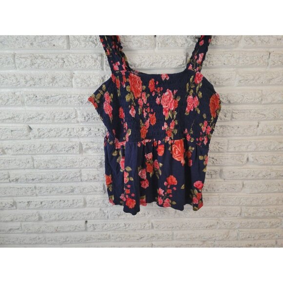 Maurices Womens Top 3X Plus Swing Sleeveless Strap Blue Pink FLO129E - Picture 3 of 9